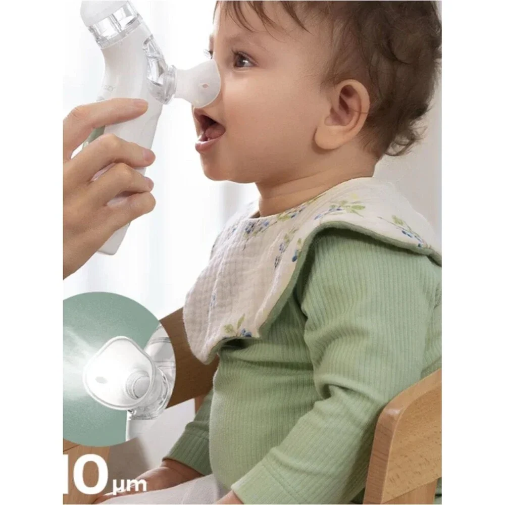 White & Mint Electric Nasal Suction Cleaner for Women – Gentle Suction Care